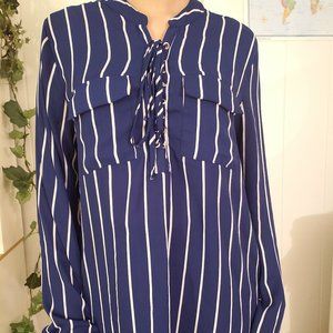 striped blue shirt